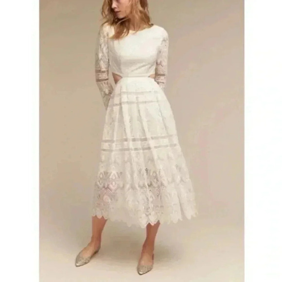 Badgley Mischka Shoes - Badgley Mischka Women's Gigi Pointed Toe Jeweled Ivory Ballet Flats 7.5